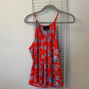 Cynthia Rowley Red Floral Spaghetti-Strap Camisole